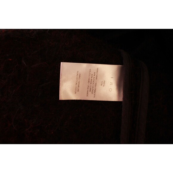 IRO Rafa Oversized Bouclé Wool Coat Burgundy Size US 6 - Picture 12 of 12